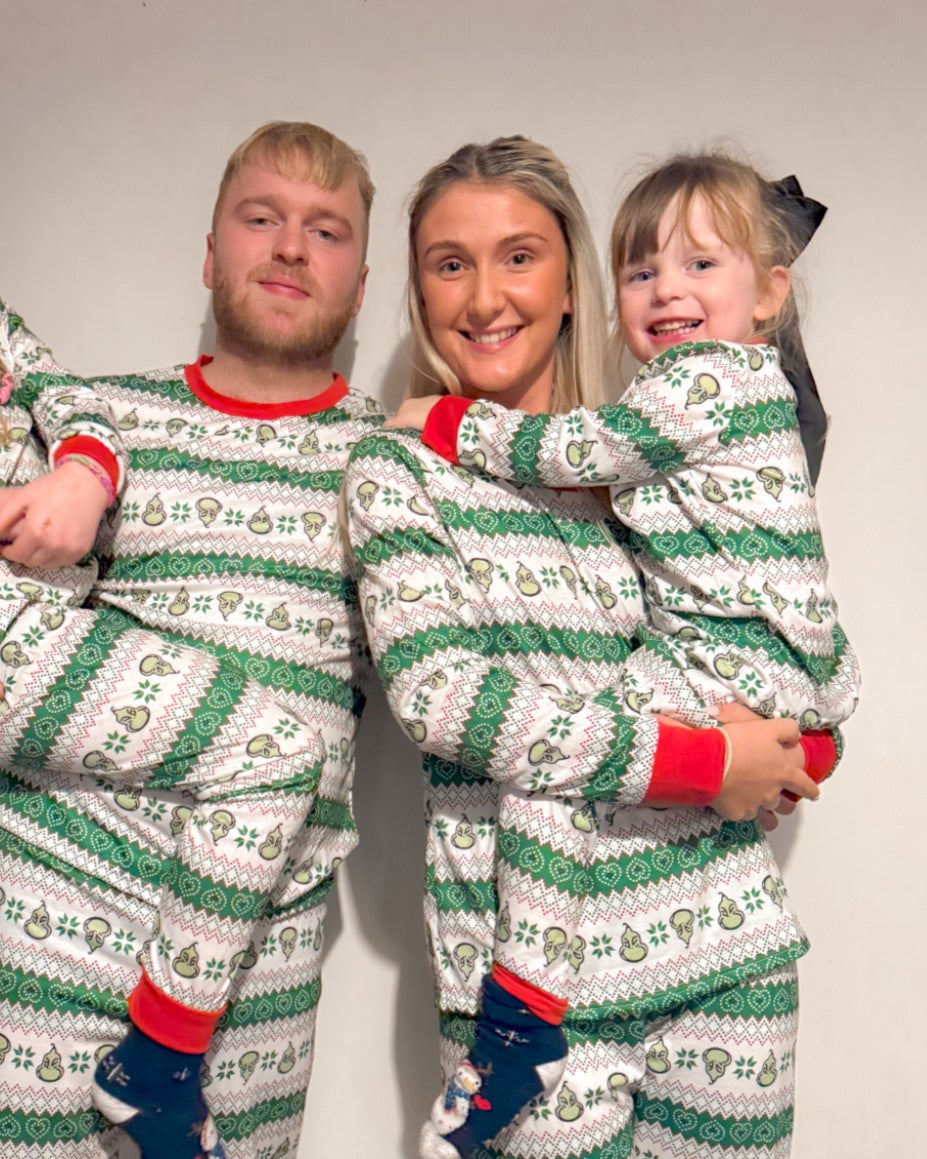 Grinchy Gatherings-Family Matching Christmas Pajamas Sale price