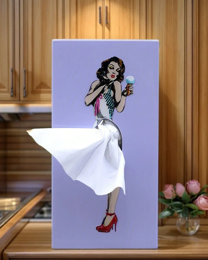 Pin Up Girl Tissue Box