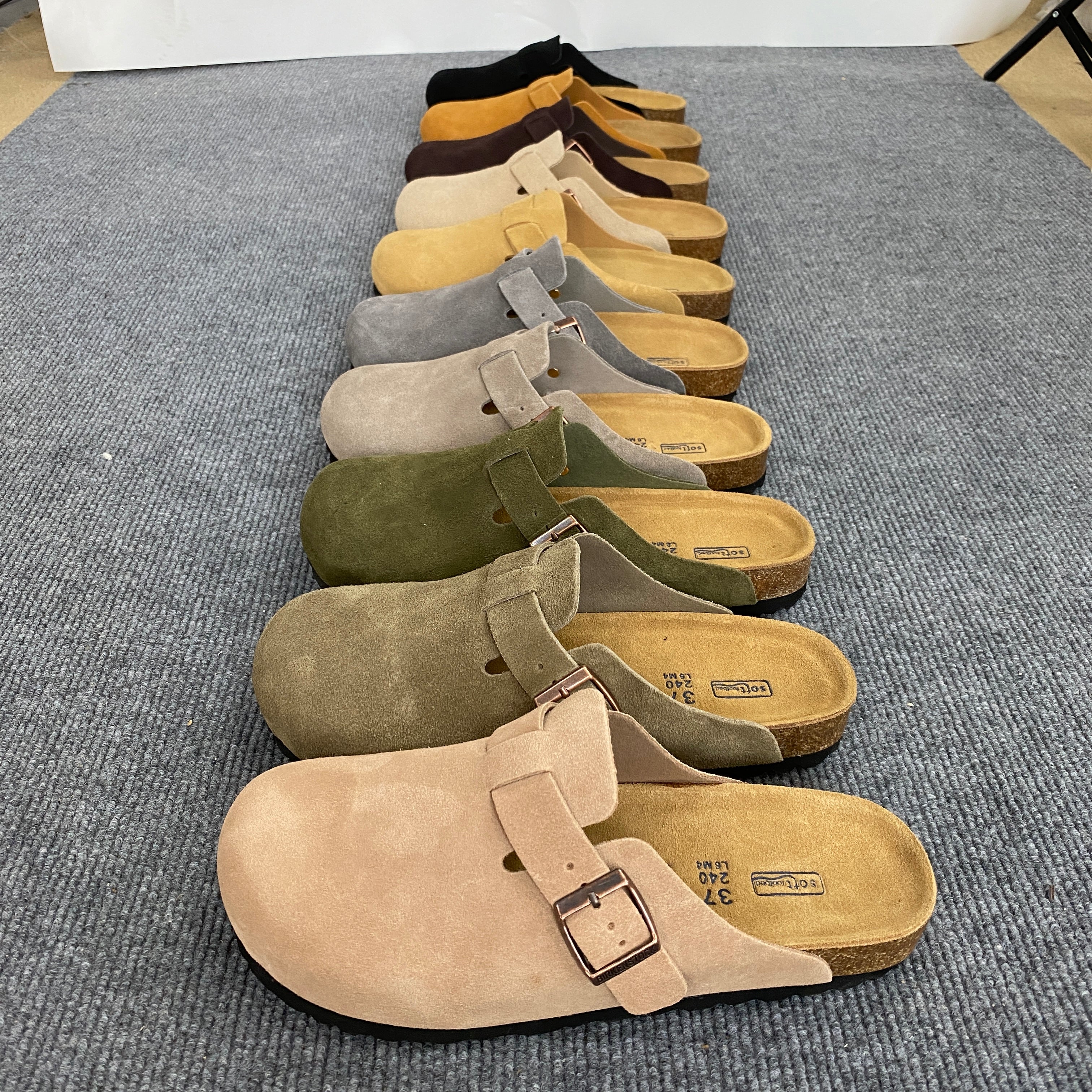 Boston Suede Footbed Clogs