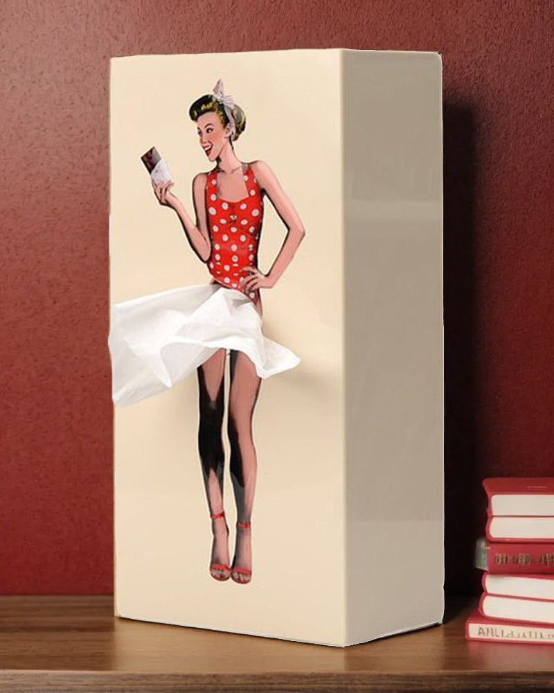 Pin Up Girl Tissue Box