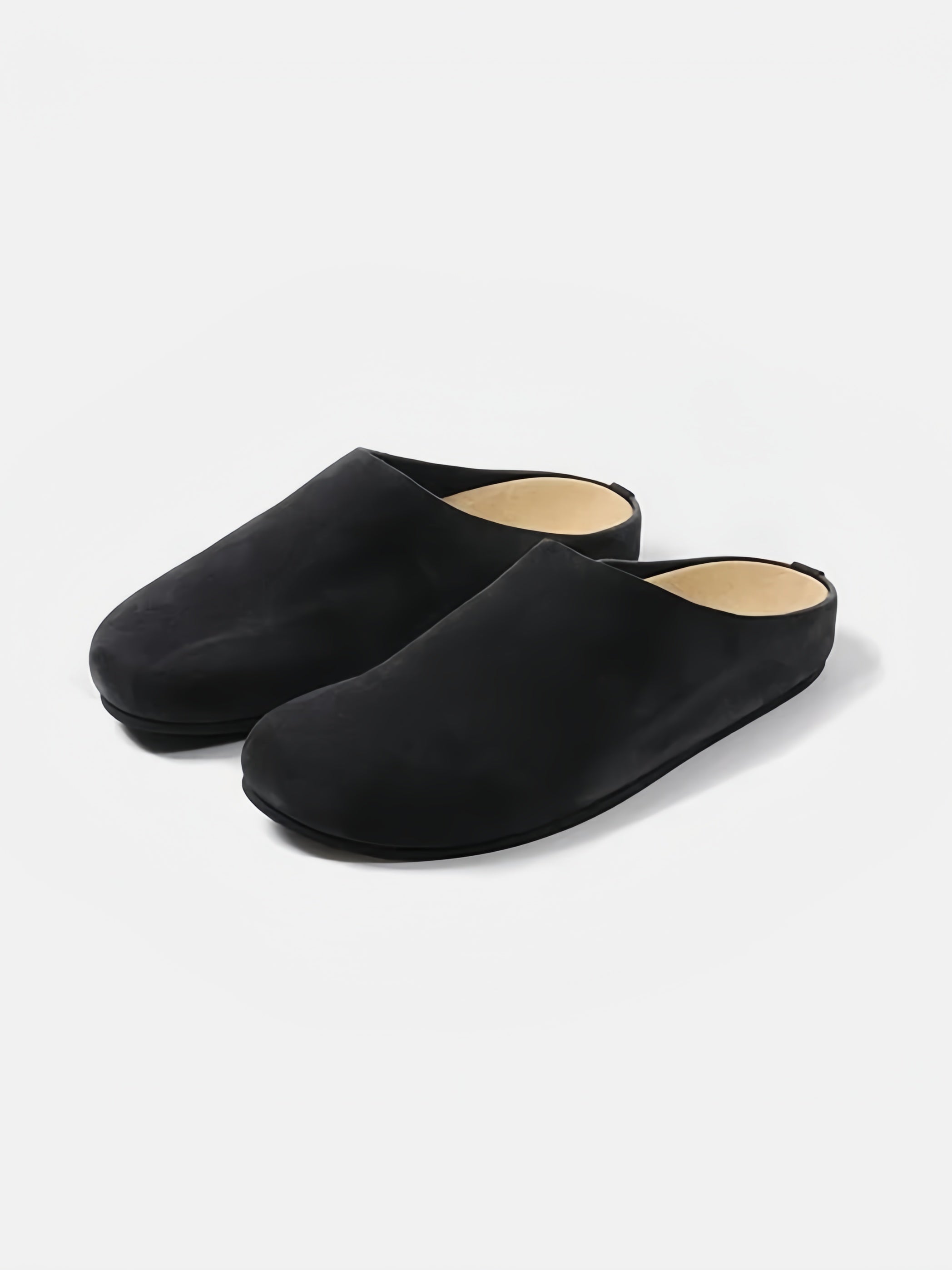 Suede Round Toe Slip Clogs