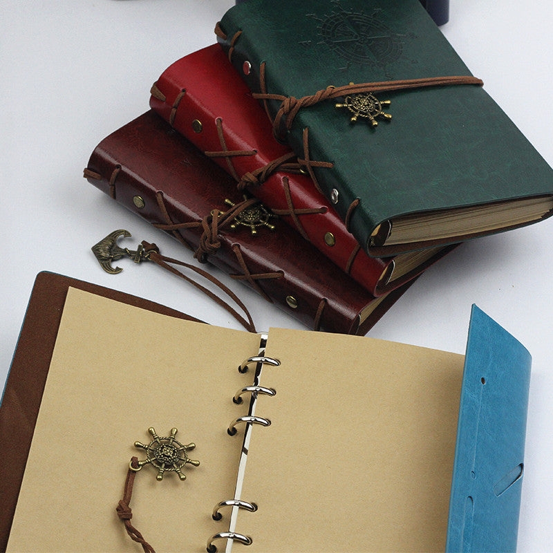 Green Nautical Traveler Notebook-Straps Leather travel Journal