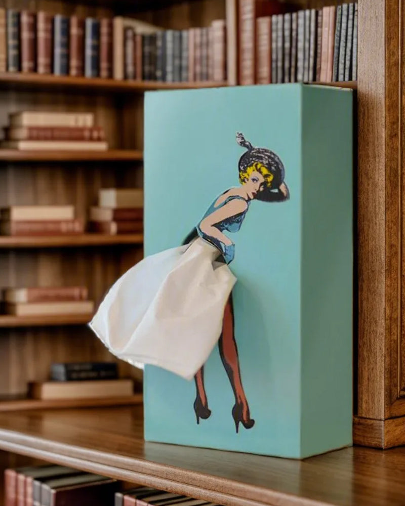 Pin Up Girl Tissue Box