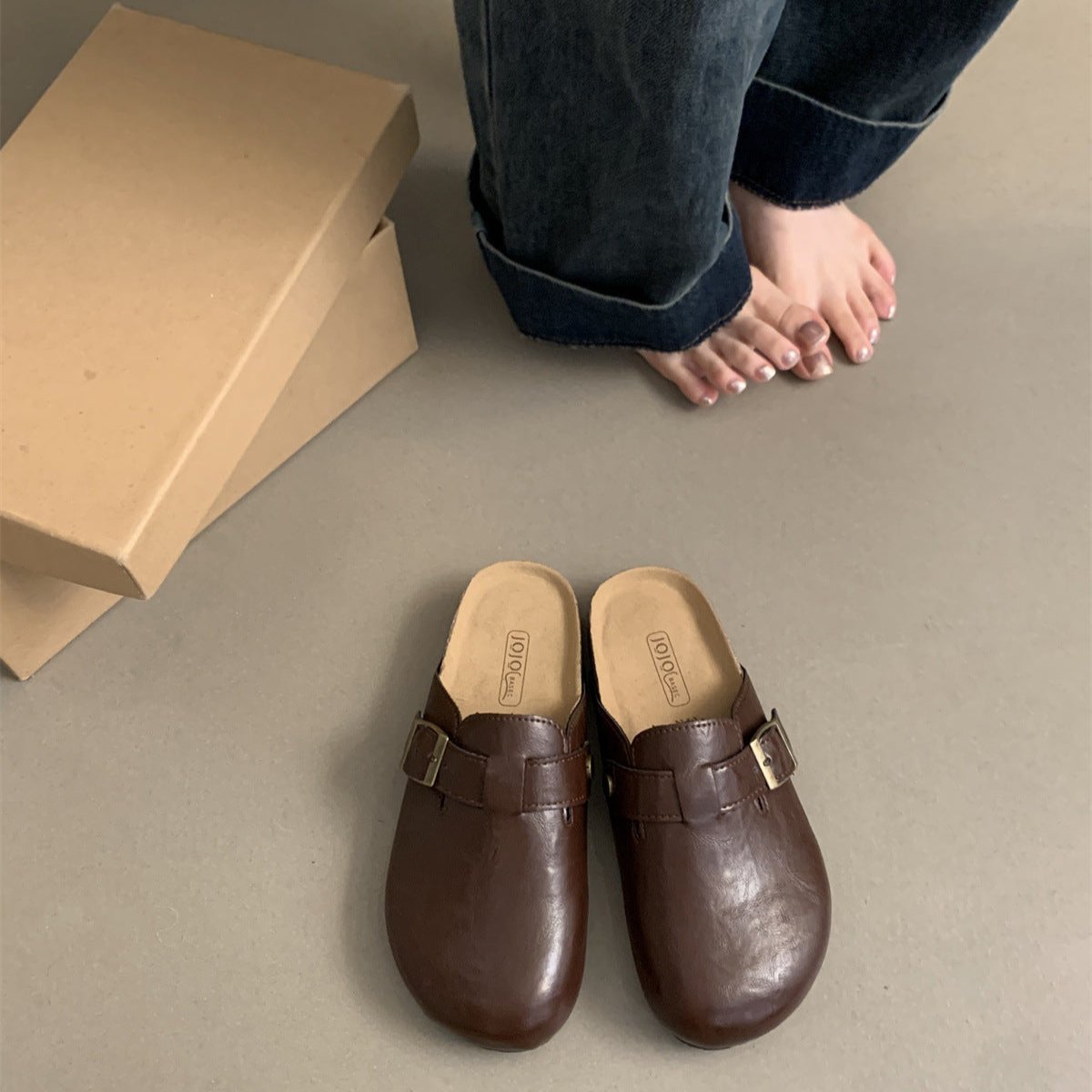 Boston  Oiled Leather Footbed Clogs