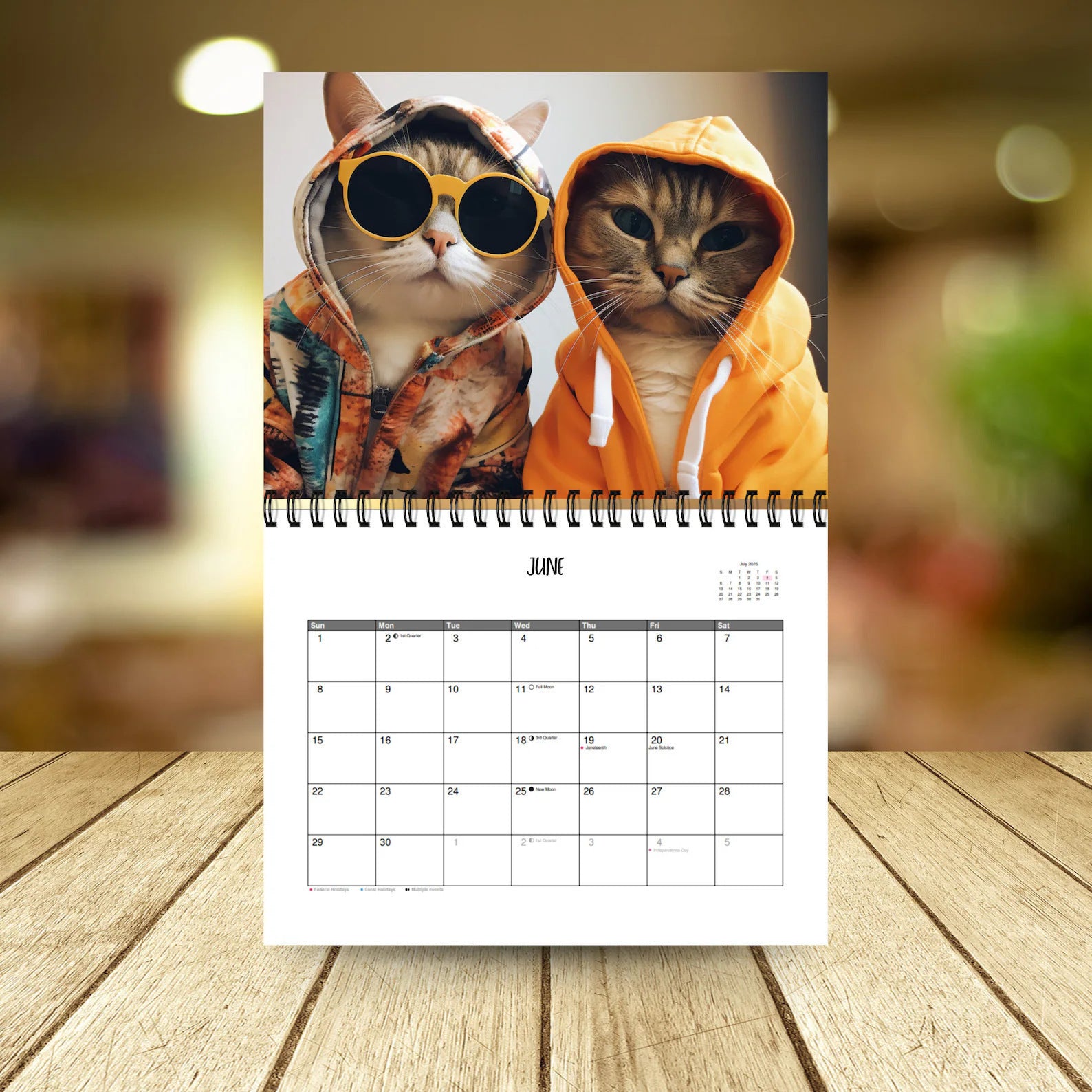 Funny Cat 2025 Calendar