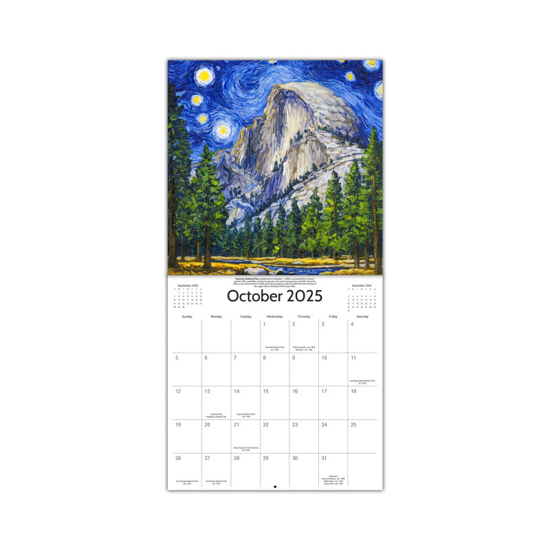 Starry Night National Park 2025 Calendar