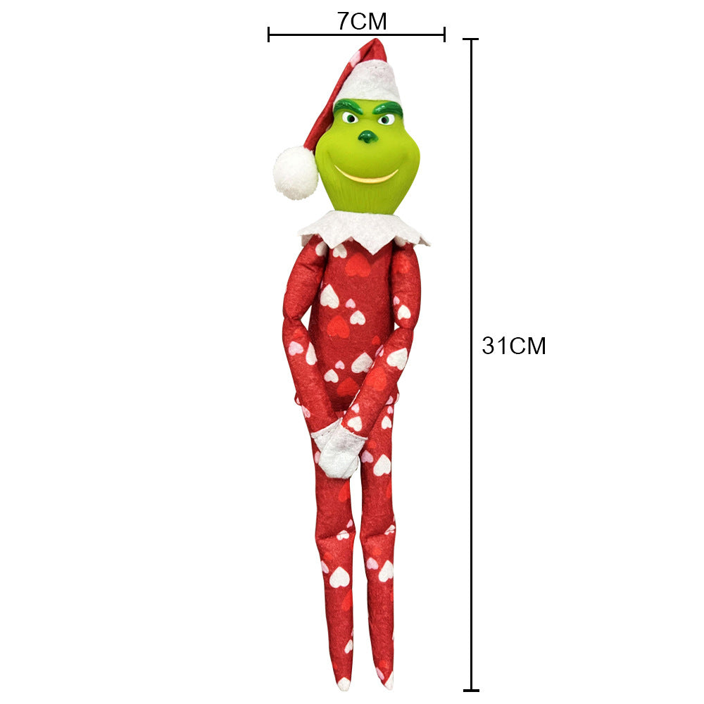 Christmas Gr-inch Elf Dolls Decoration