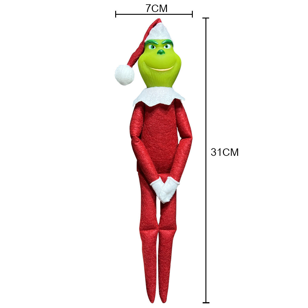 Christmas Gr-inch Elf Dolls Decoration