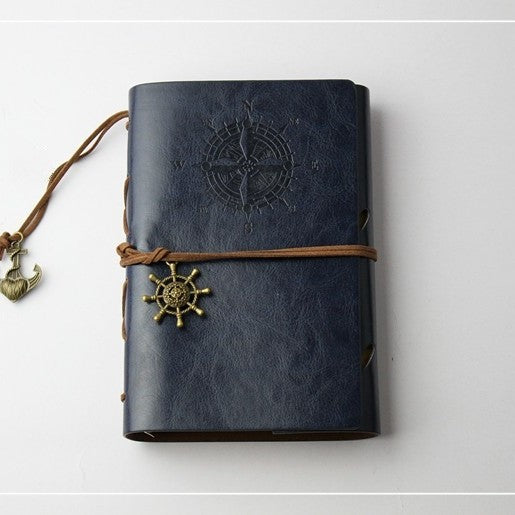 Navy Nautical Traveler Notebook-Straps Leather travel Journal