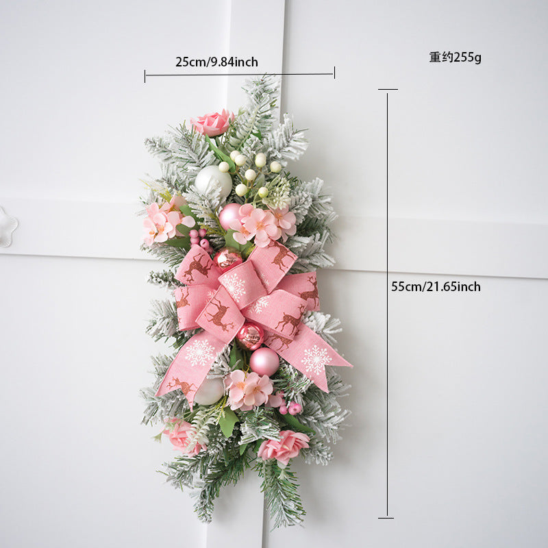 Snowy Staircase Christmas Wreath