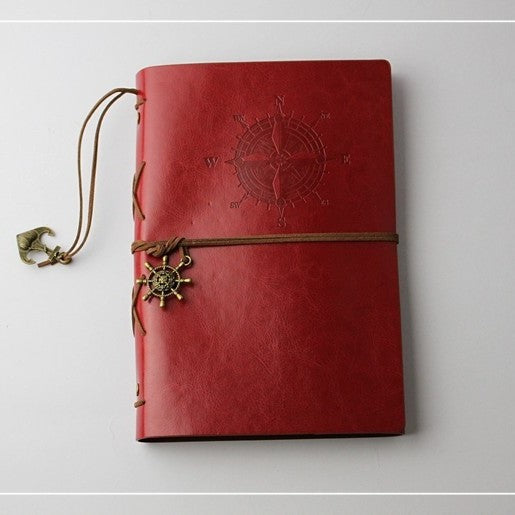 Red Nautical Traveler Notebook-Straps Leather travel Journal