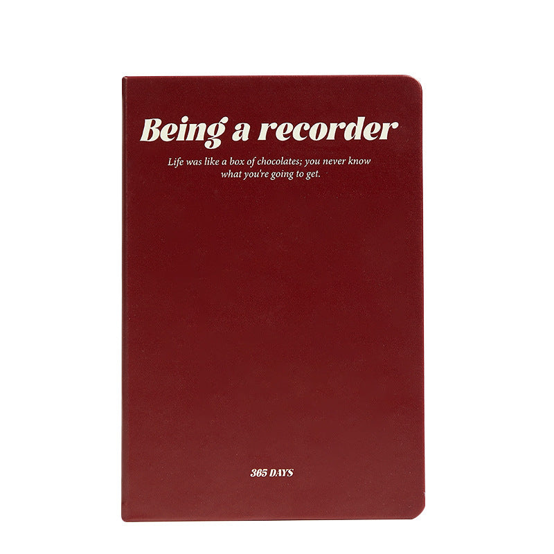 Red Being a recorder of life-2025 Daily Weekly Planner Journals Notebook