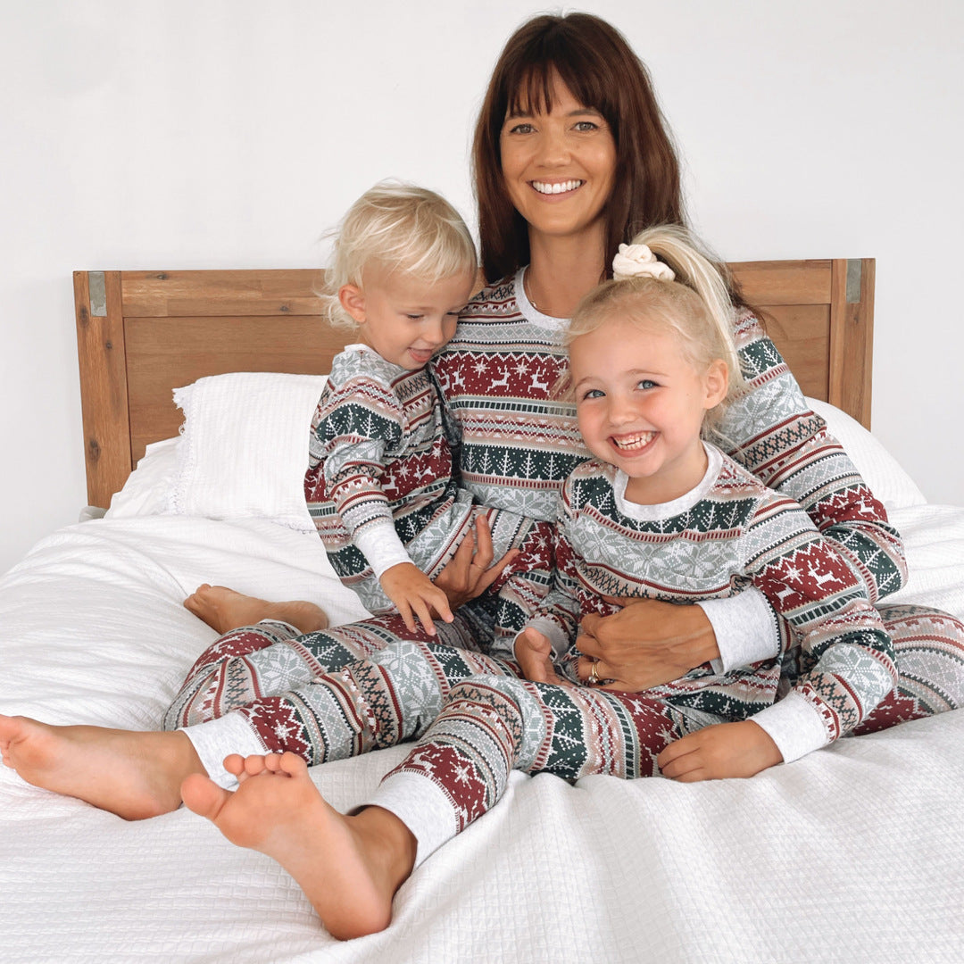 Brown Cocoa-Family Matching Christmas Pajamas