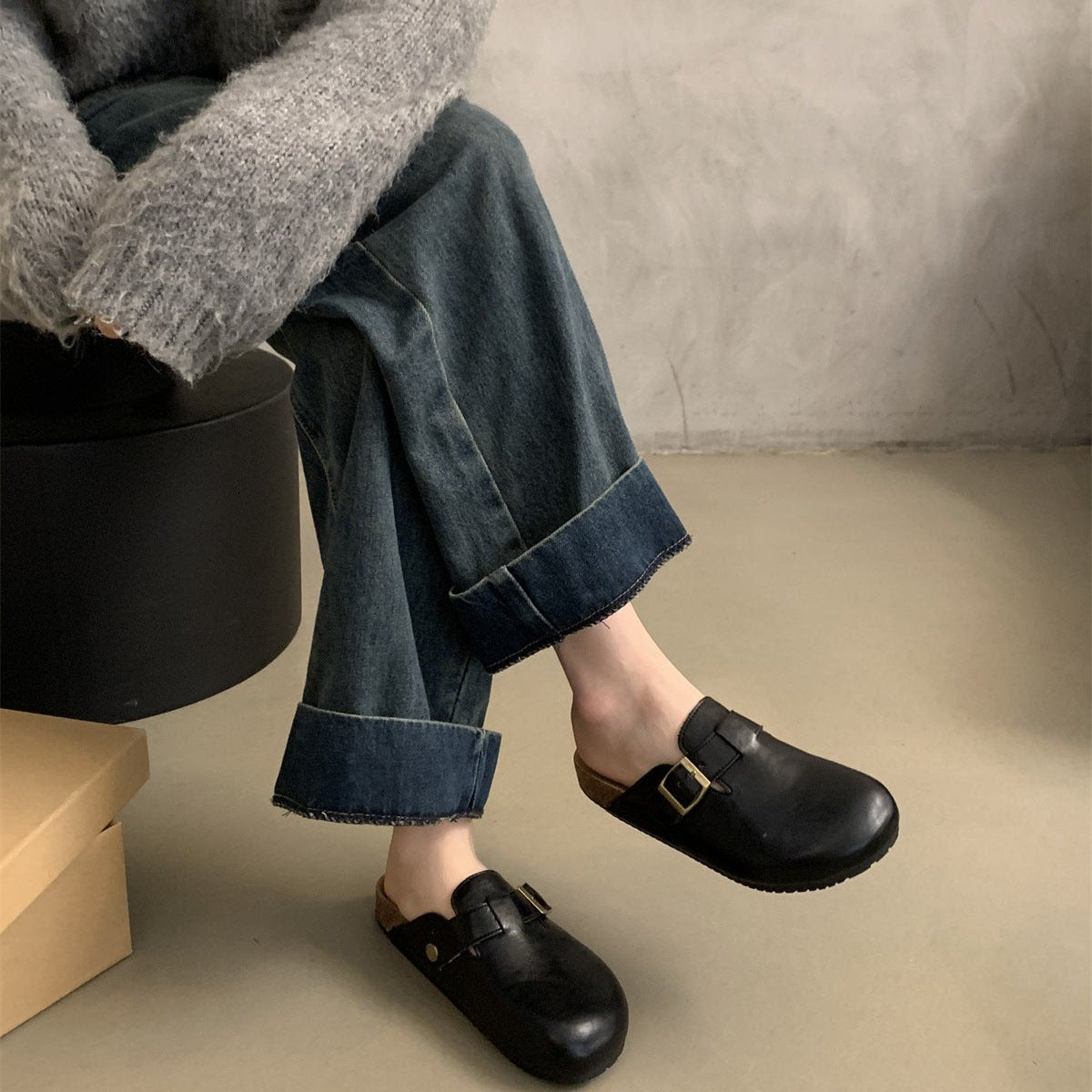 Boston  Oiled Leather Footbed Clogs