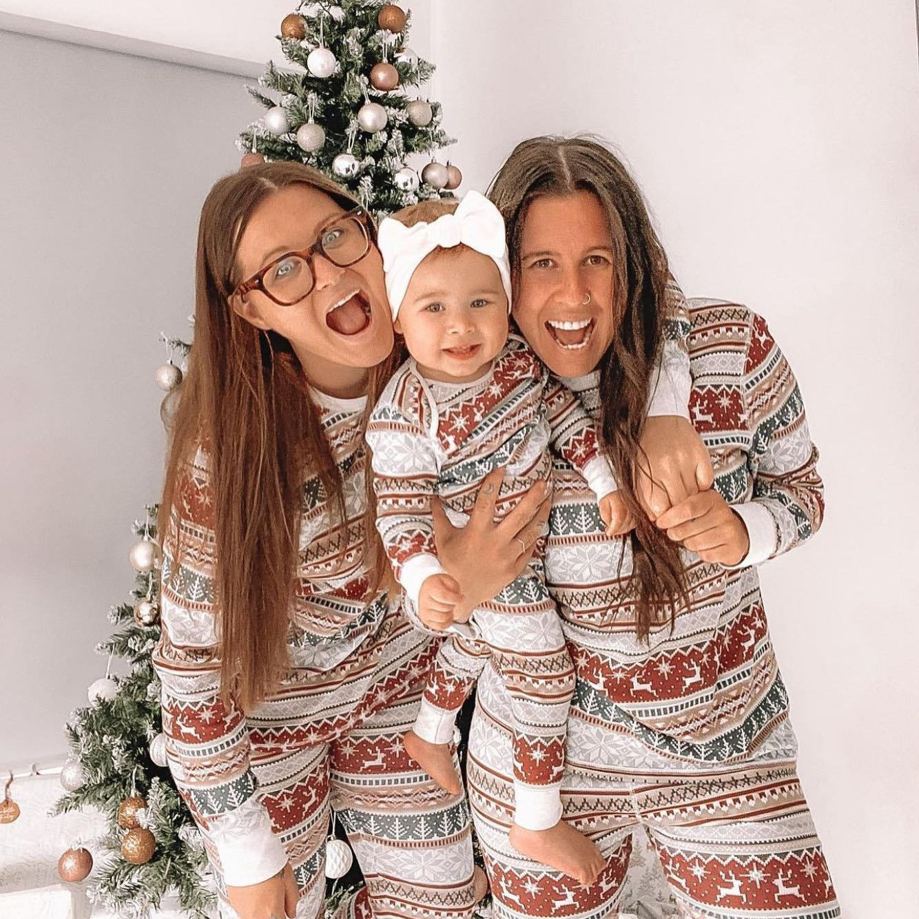 Brown Cocoa-Family Matching Christmas Pajamas