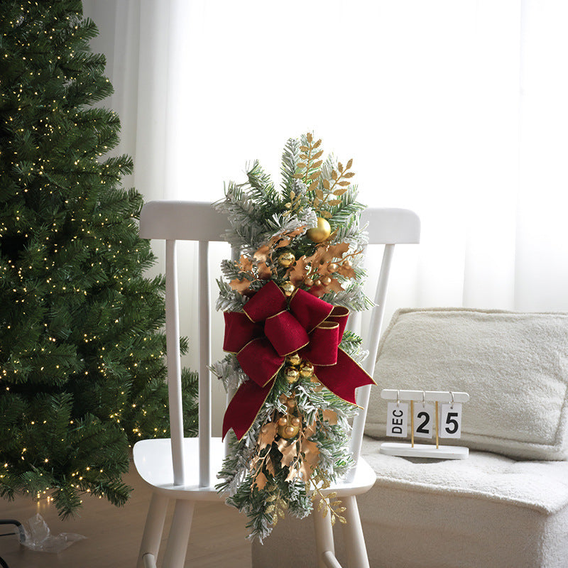 Snowy Staircase Christmas Wreath