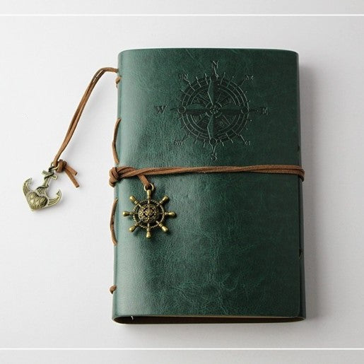 Green Nautical Traveler Notebook-Straps Leather travel Journal