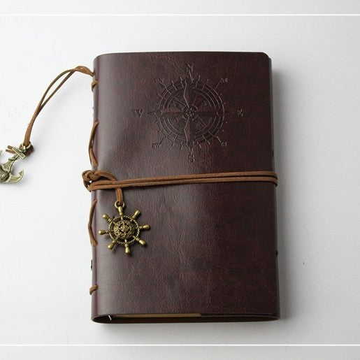 Coffee Nautical Traveler Notebook-Straps Leather travel Journal