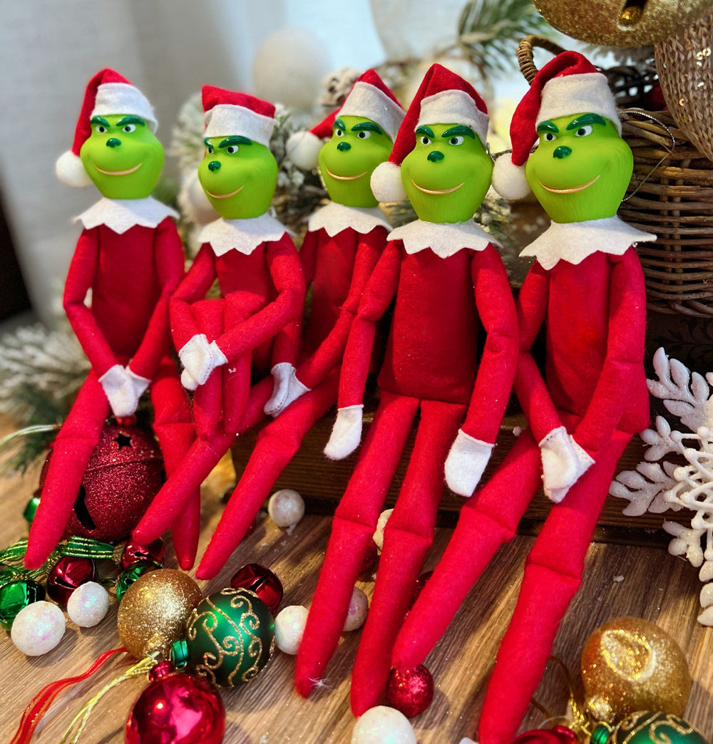 Christmas Gr-inch Elf Dolls Decoration