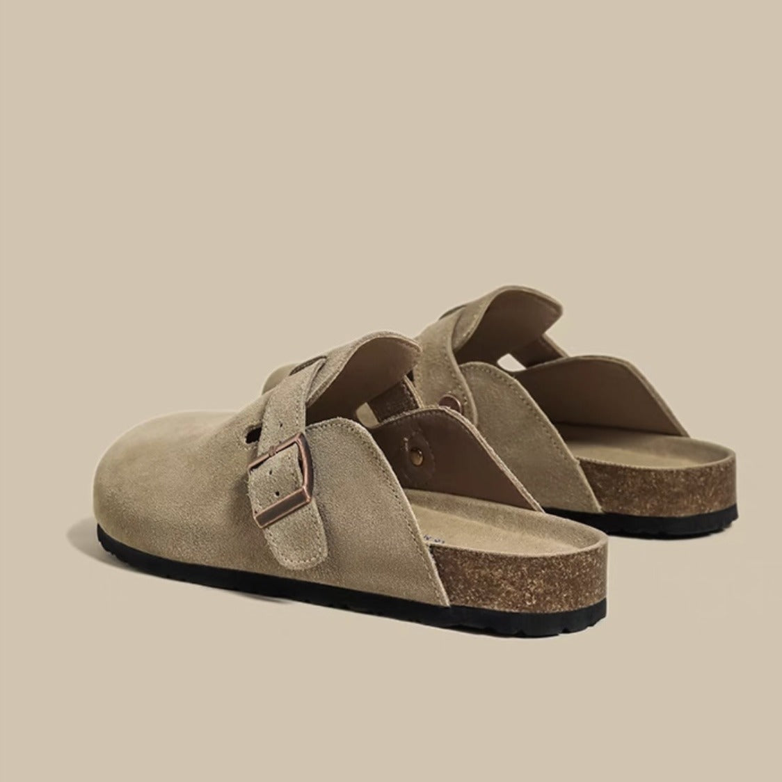 Boston Suede Footbed Clogs