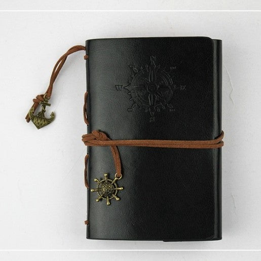 Black Nautical Traveler Notebook-Straps Leather travel Journal