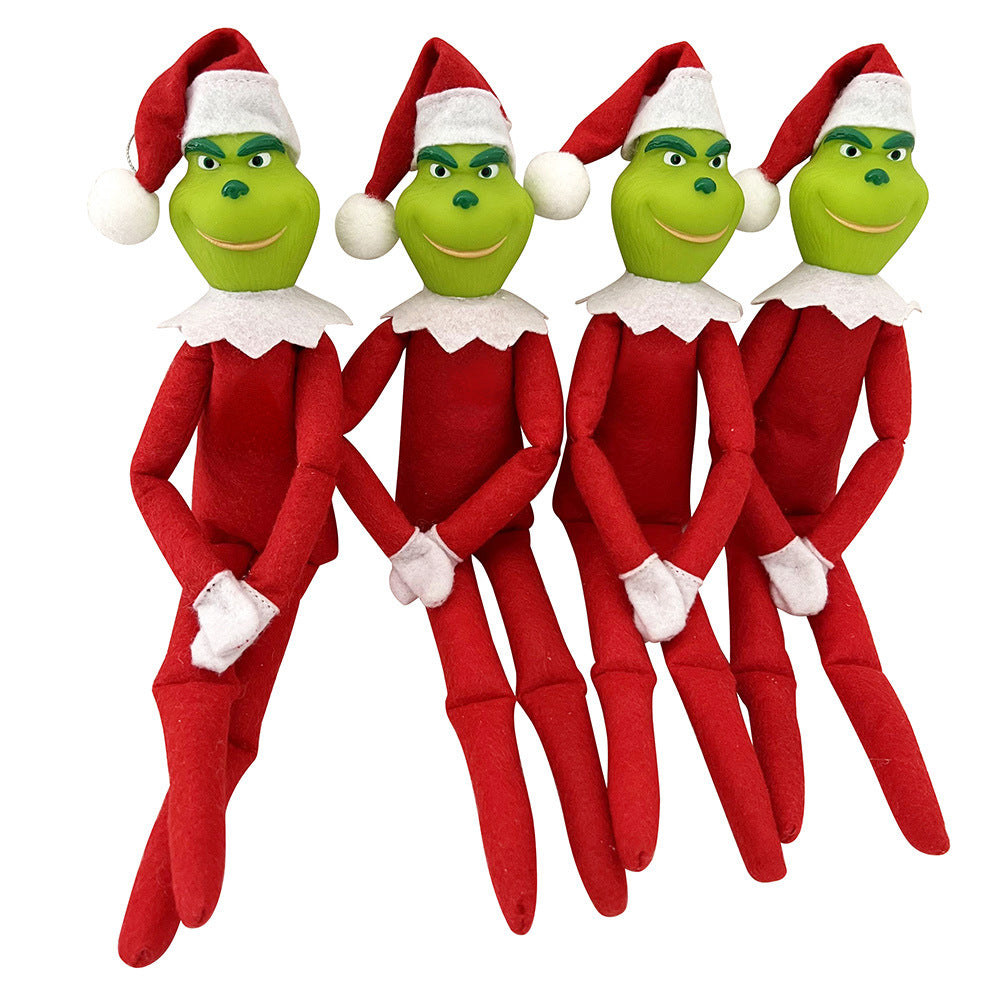 Christmas Gr-inch Elf Dolls Decoration