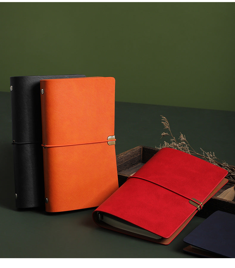 Orange-Traveler‘s Notebook Leather Travel Diary Journal