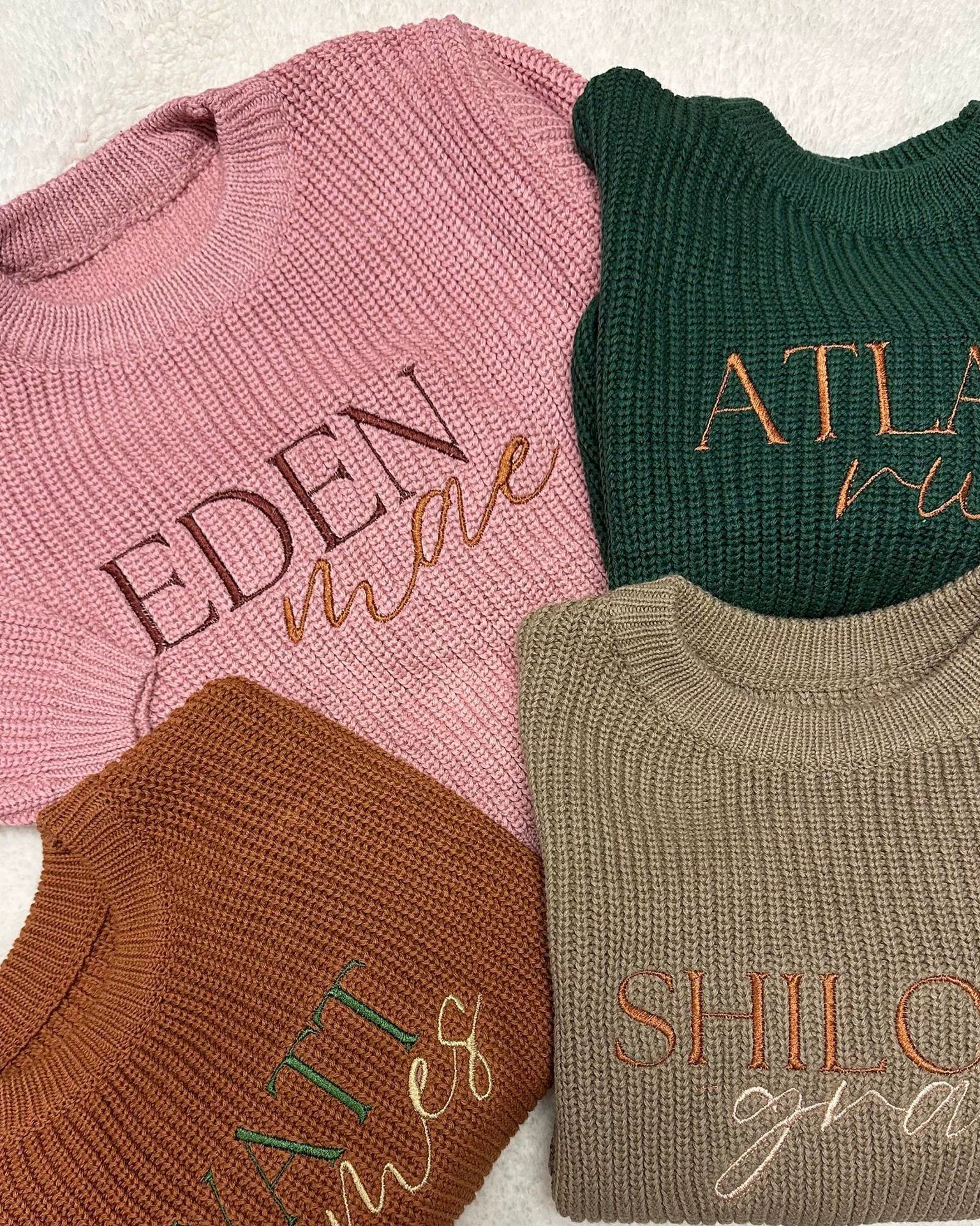 Personalized Custom Embroidered Name Sweater