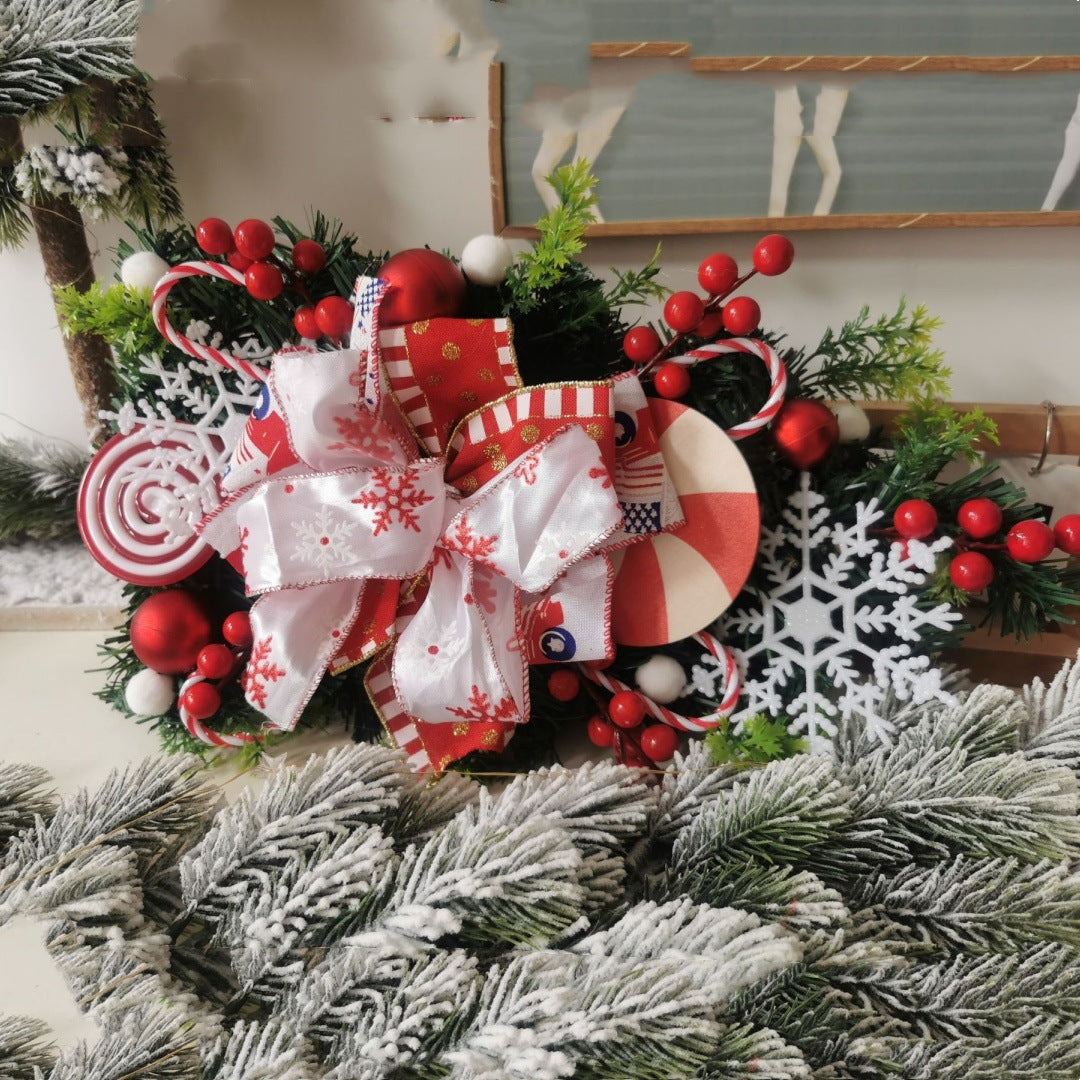 Candy Cane  Upside Down Tree Christmas Wreath