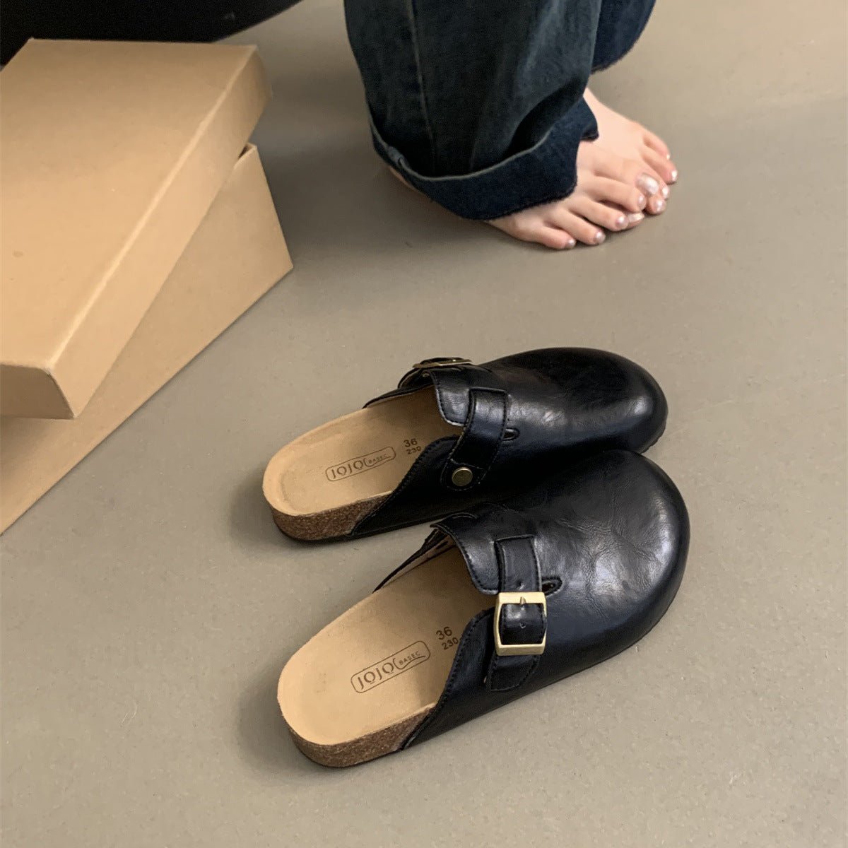 Boston  Oiled Leather Footbed Clogs