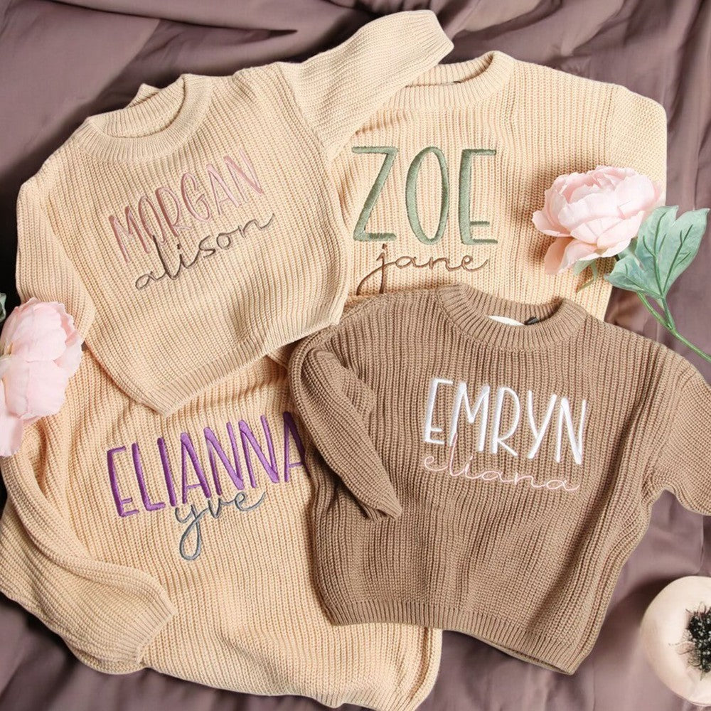 Personalized Custom Embroidered Name Sweater