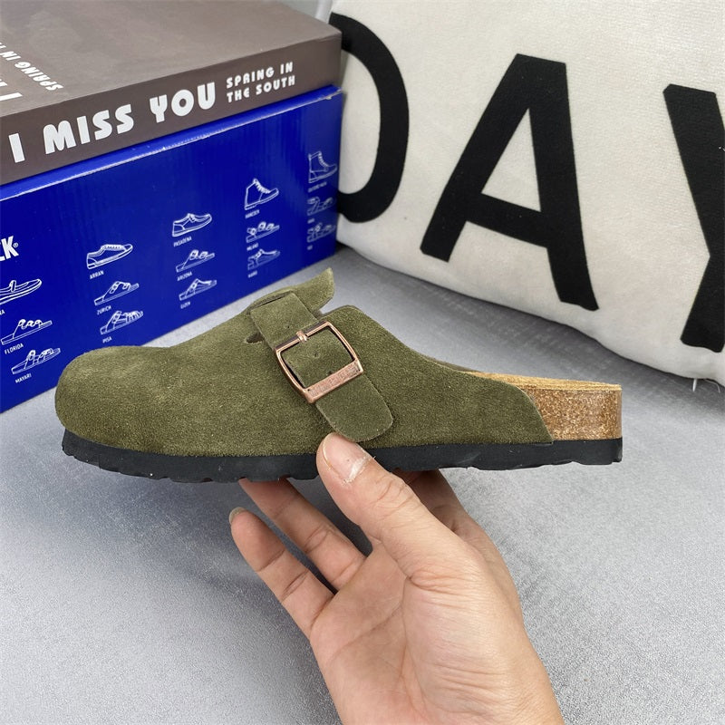 Boston Suede Footbed Clogs