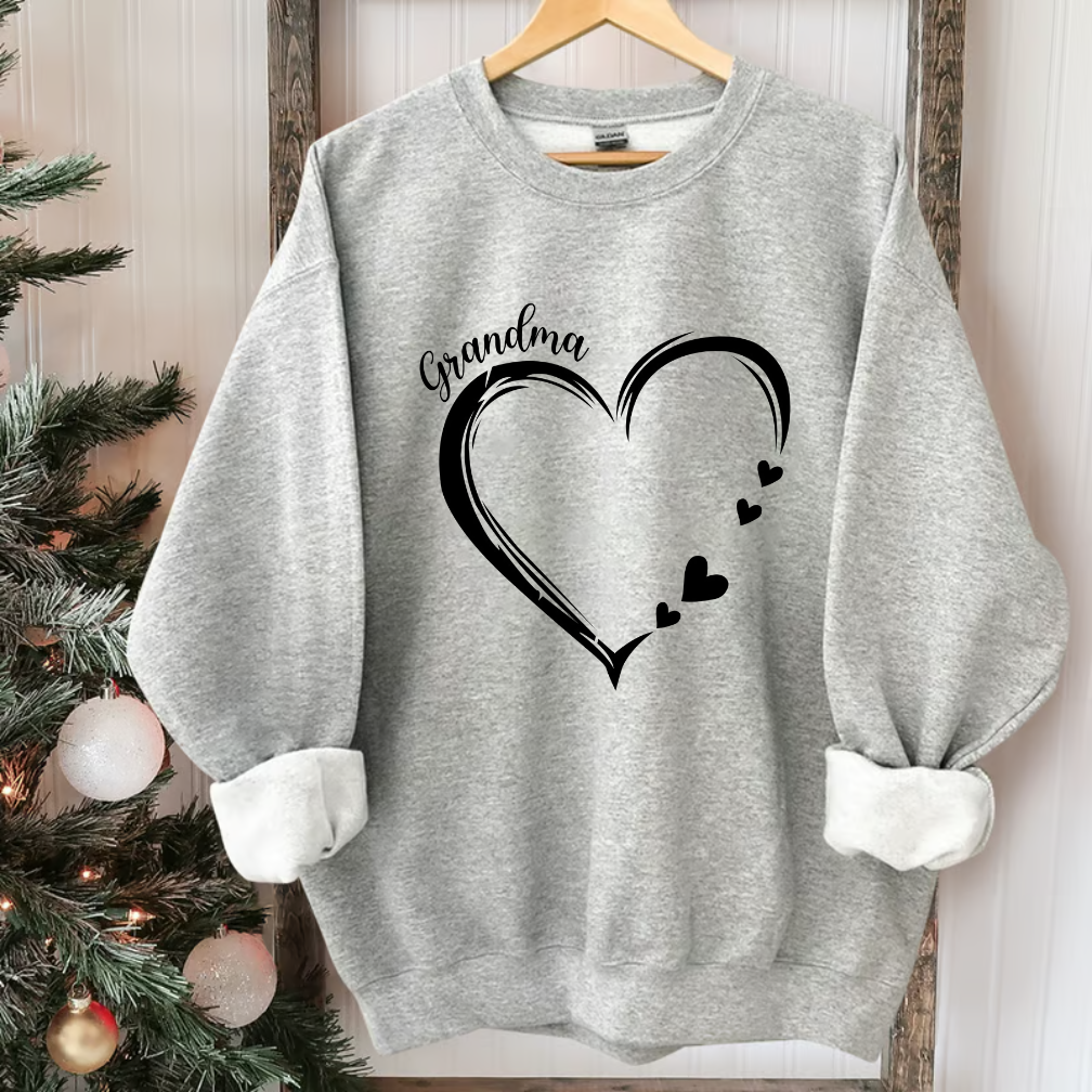 Heart-Name Custom Grandma Sweatshirt